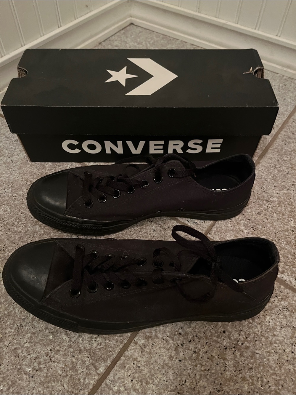 Converse Black Low Top Canvas Sneakers